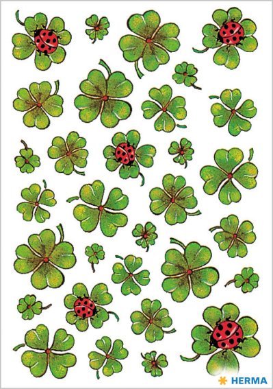 HERMA Sticker DECOR "Kleeblätter", selbstklebend, aus Papier
