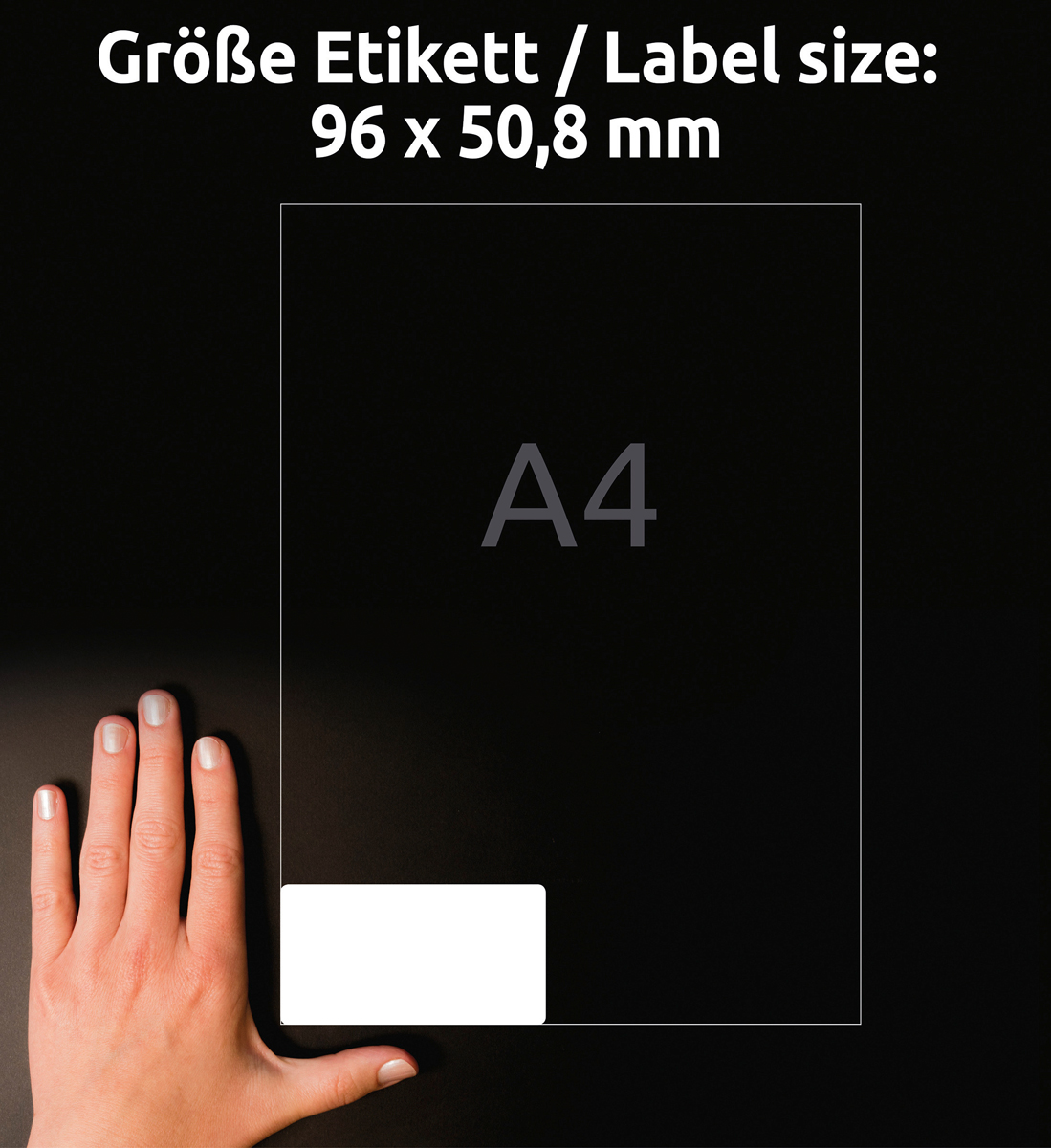 Avery Zweckform L4744REV-10 Universal-Etiketten, 96 x 50,8 mm, 10 Bogen/100 Etiketten, weiß