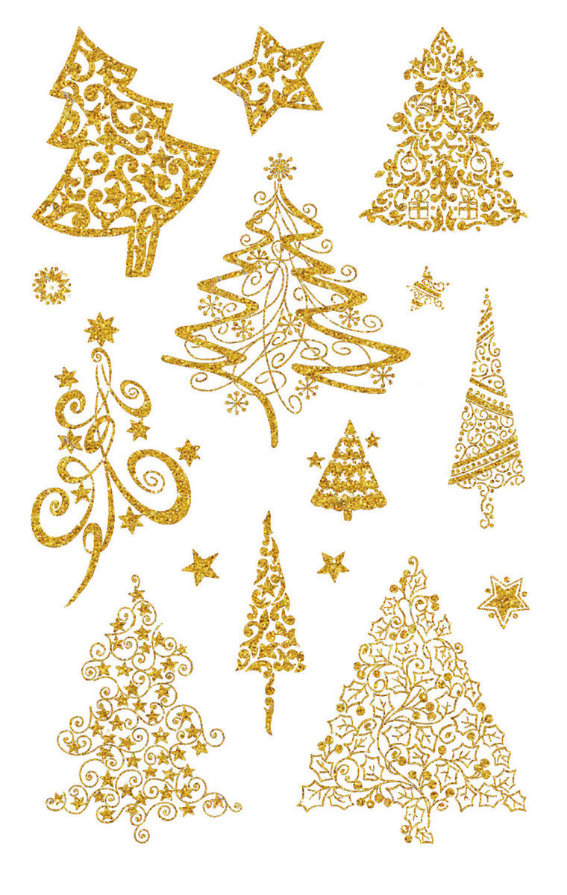 Z-Design 52273, Weihnachtssticker,, Weihnachtsbäume, 2 Bogen/30 Sticker