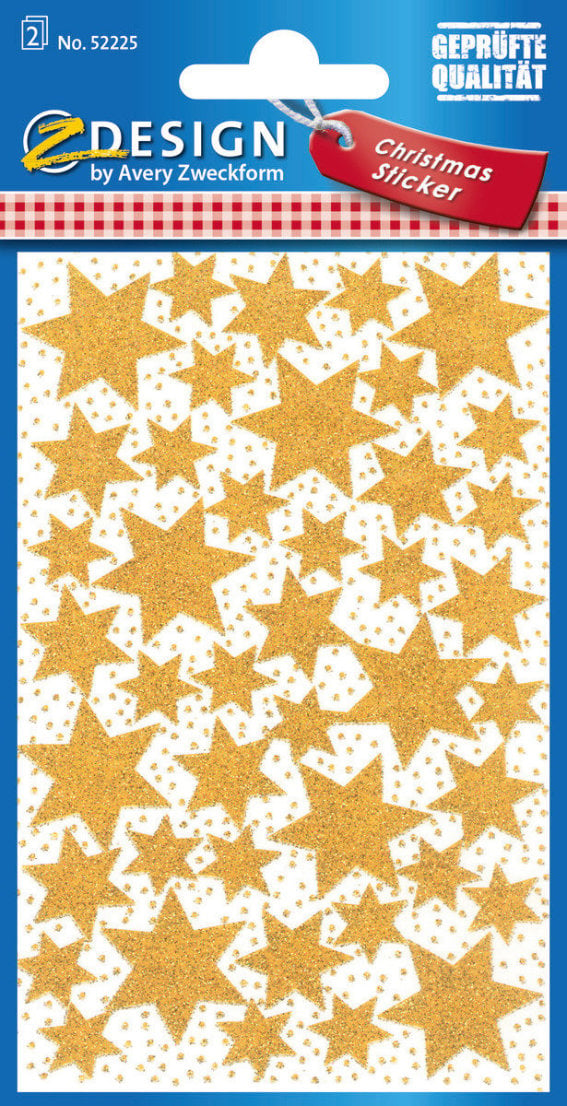 Z-Design 52225, Weihnachtssticker, Sterne, 2, Bogen/86 Sticker