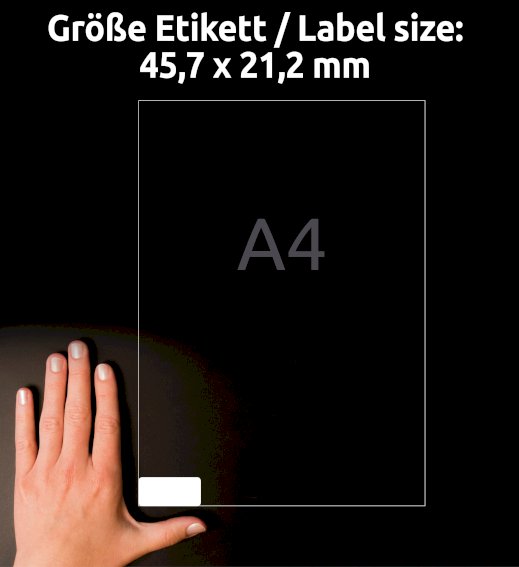 Avery Zweckform L4736REV-10 Universal-Etiketten,, 45,7 x 21,2 mm, 10 Bogen/480 Etiketten, weiß