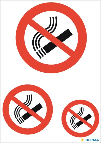 Hinweisetiketten Nicht rauchen wetterfest 3 St.,