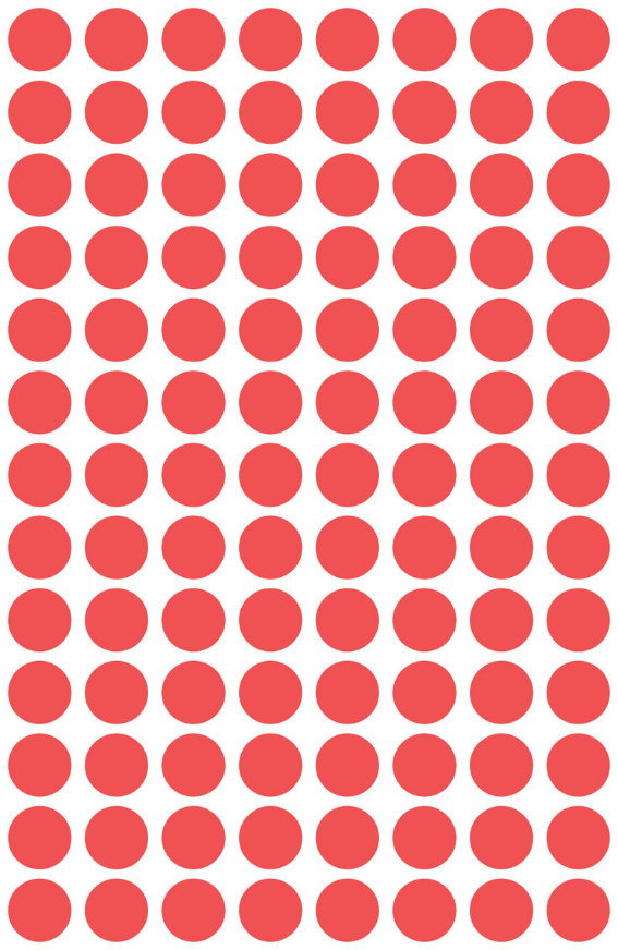 Avery Zweckform 3010 Markierungspunkte, Ø 8 mm, 4, Bogen/416 Etiketten, rot