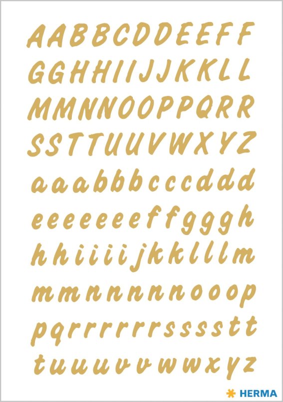 Buchstaben 8 mm A-Z wetterfest Folie transparent, gold 2 Bl.