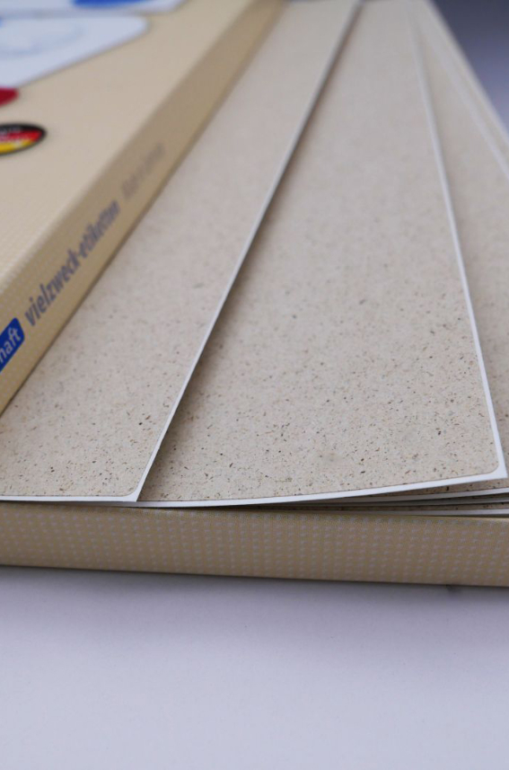 ENDI-HAFT Graspapier-Etiketten, 101x232 mm, 100 Etiketten, 50 Blatt DIN A4 / Pack
