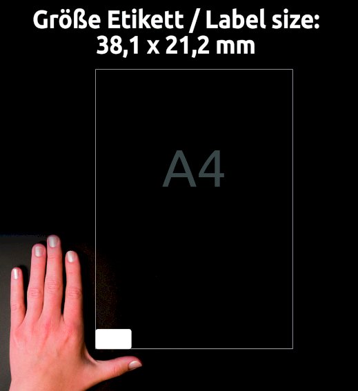 Avery Zweckform L7971-25 Tiefkühl-Etiketten, 38,1, x 21,2 mm, kälteresistentem Papier, 25