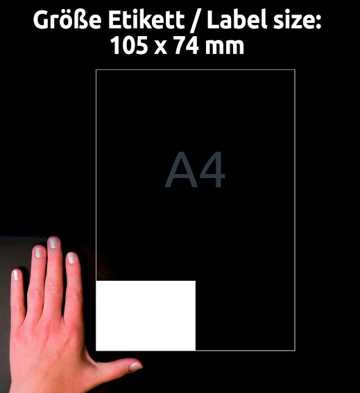 Avery Zweckform 3427 Universal-Etiketten, 105 x, 74 mm, 800 Etiketten / 100 Bogen, weiß