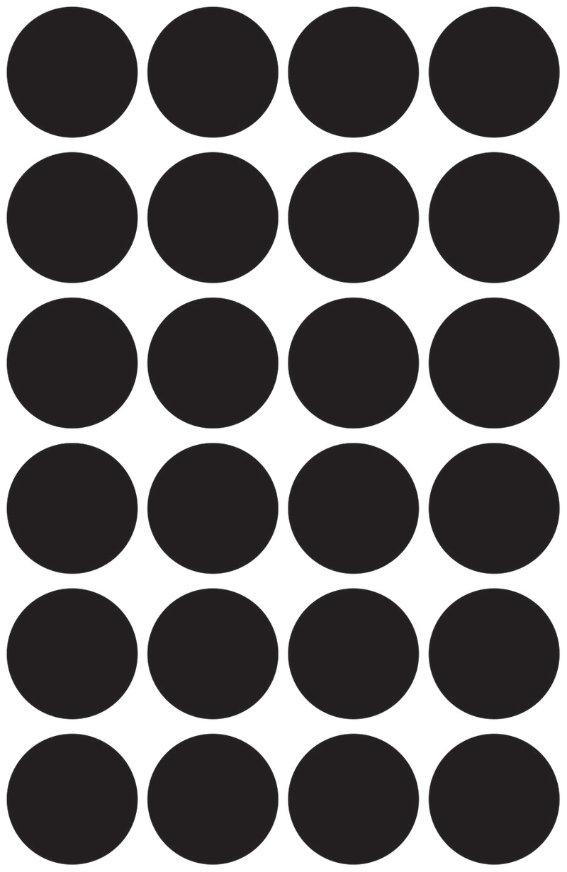 Avery Zweckform 3003 Markierungspunkte, Ø 18 mm,, 4 Bogen/96 Etiketten, schwarz