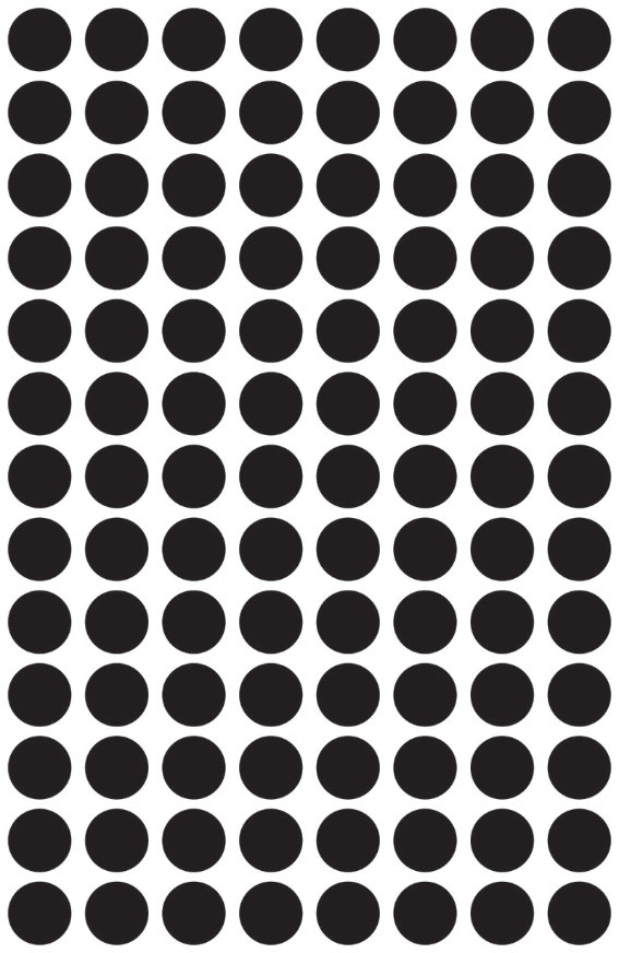 Avery Zweckform 3009 Markierungspunkte, Ø 8 mm, 4, Bogen/416 Etiketten, schwarz