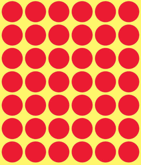 Avery Zweckform 3374 Markierungspunkte, Ø 18 mm,, 22 Bogen/1.056 Etiketten, rot