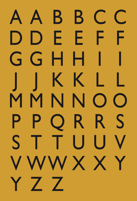 Buchstaben 13x12 mm A-Z Goldfolie schwarz 4 Bl.,