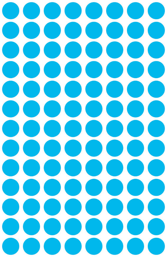 Avery Zweckform 3011 Markierungspunkte, Ø 8 mm, 4, Bogen/416 Etiketten, blau