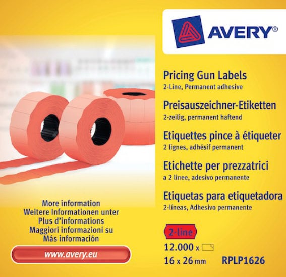Avery Zweckform RPLP1626 Etiketten, 26 x 16 mm,, Preisauszeichner PL2/18 und HL2/18, 10