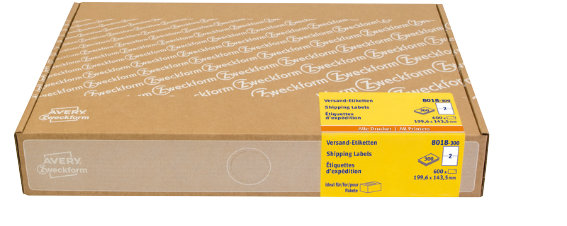 Avery Zweckform 8018-300 Versandetiketten, 199,6 x 143,5 mm, 300 Bogen/600 Etiketten, weiß