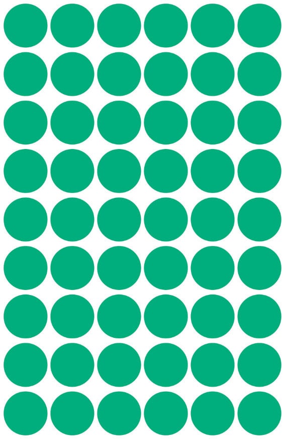Avery Zweckform 3143 Markierungspunkte, Ø 12 mm,, 5 Bogen/270 Etiketten, grün